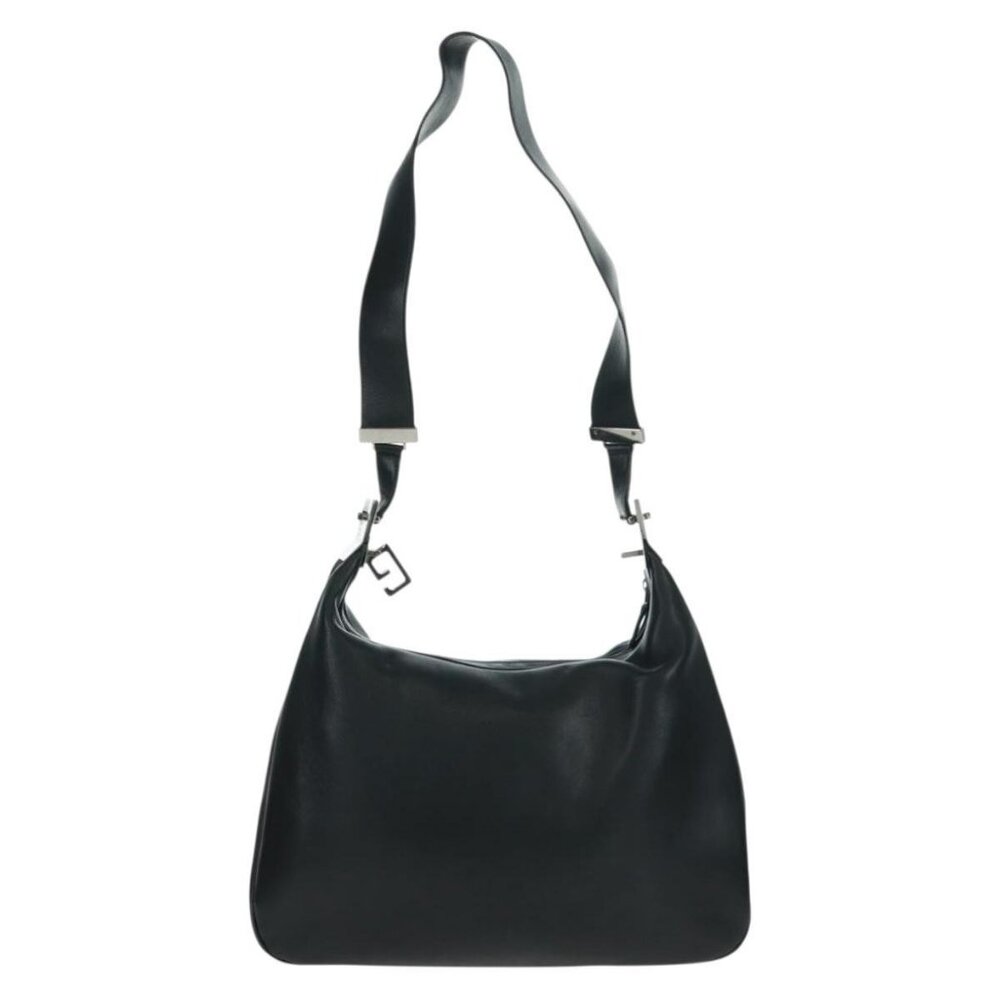 Authentic GUCCI Shoulder Bag Leather Black Silver 001 3341 3444 - Picture 10 of 16